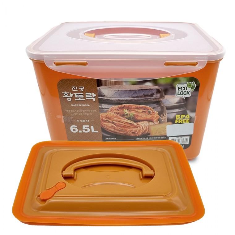 황토락 김치통 5호 대 6.5L 누름판포함 절임 밀폐용기