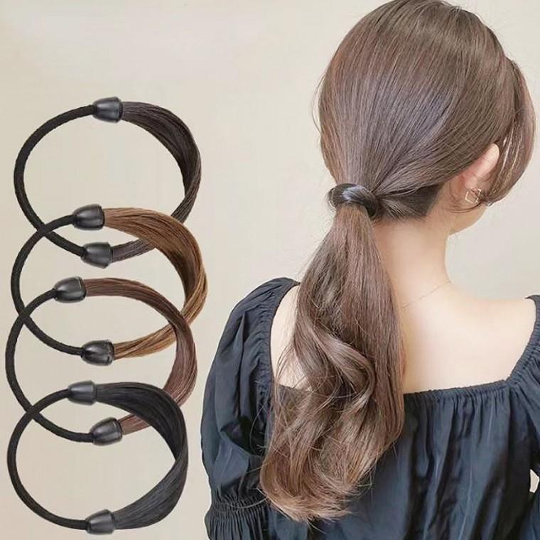 [PK] 포니테일 생머리 인조모 묶음 가발 헤어 머리끈