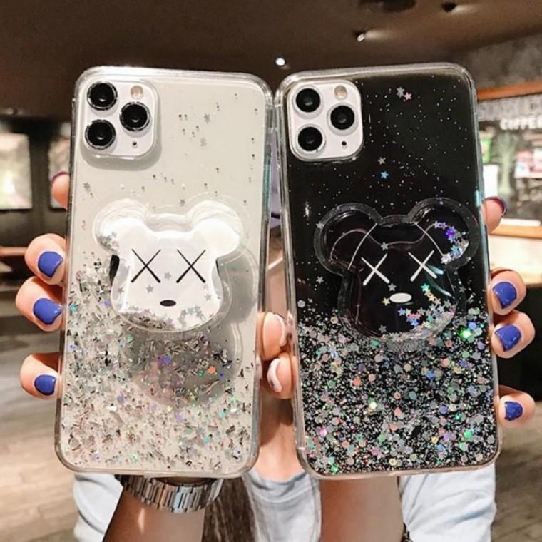 EA 리얼몰X맨 투명 곰돌이 글리터 펄 TPU 케이스