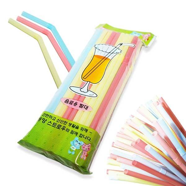 자바라 빨대 50P 꺽이는 구부러지는 주름 스트로우
