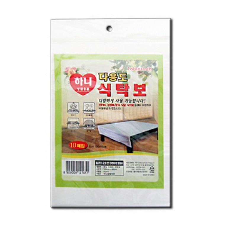 하니 다용도 식탁보 10매 126x88cm 일회용 비닐식탁보 일회용테이블보 식탁시트지 식탁비닐 식탁비닐커버