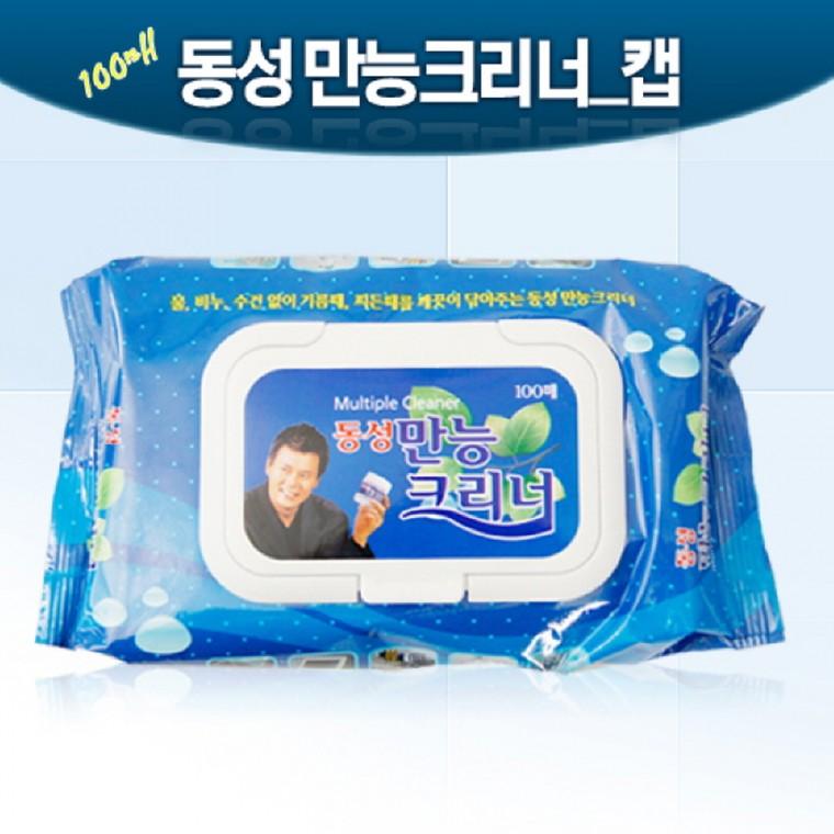 동성 만능크리너 100매 캡 기름때 찌든때 세척 티슈
