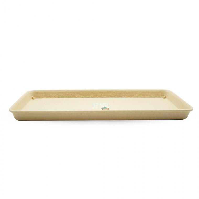 웰빙 직사각 화분받침 2호 베이지 고정식 물받이 받침