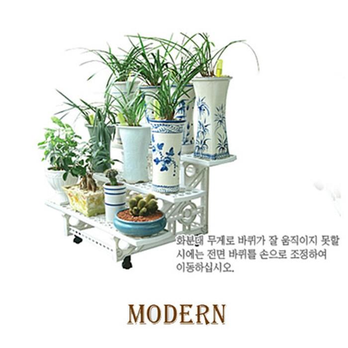 모던 이동식 화분 정리대 3단 인테리어 진열대 선반