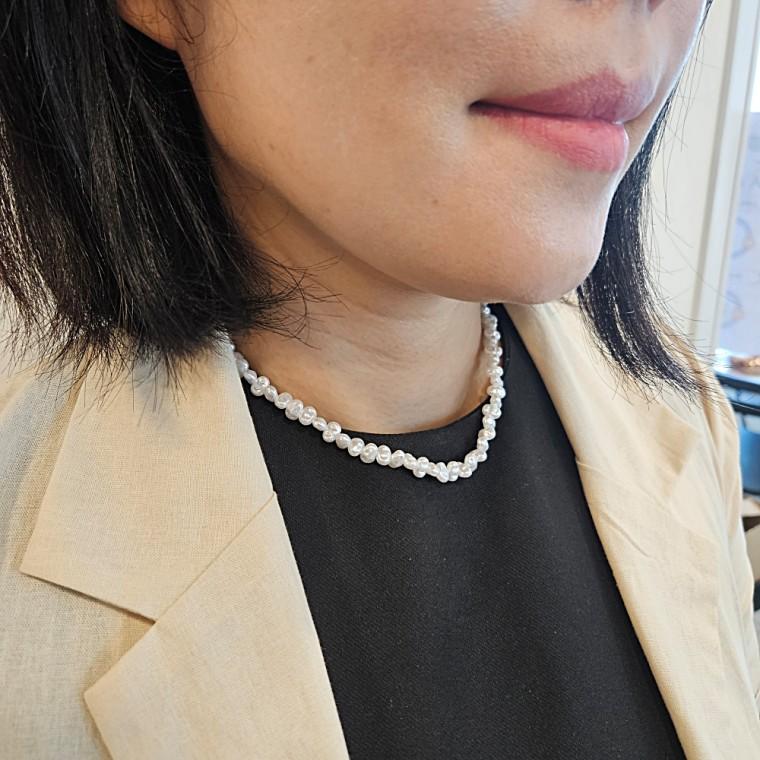 못난이 진주 목걸이 악세사리 행사용 주얼리