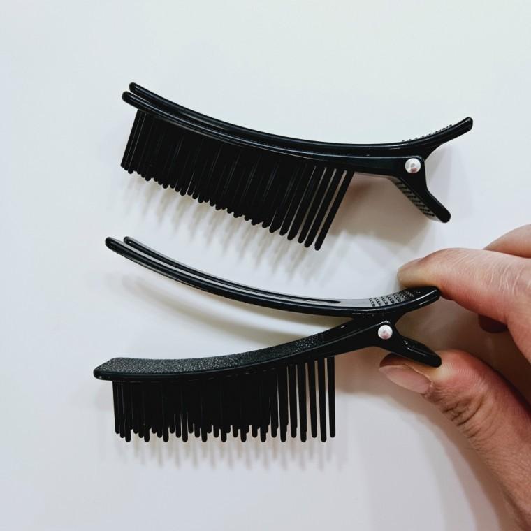미니 블랙 볼륨 집게 2개입 헤어 클립 염색 집게