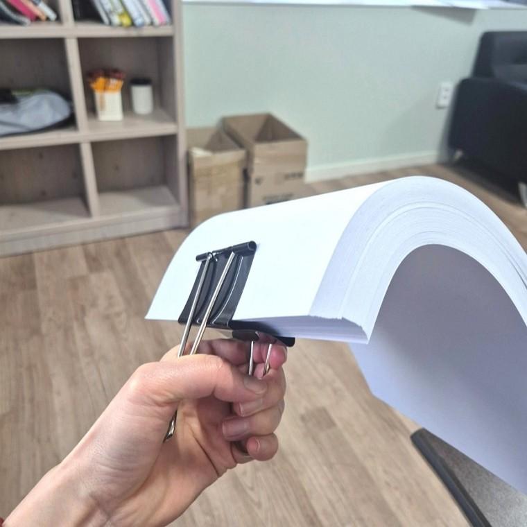 7.5cm 특대 더블클립 대형 서류 집게 사무용 파일철 종이 고정 클립