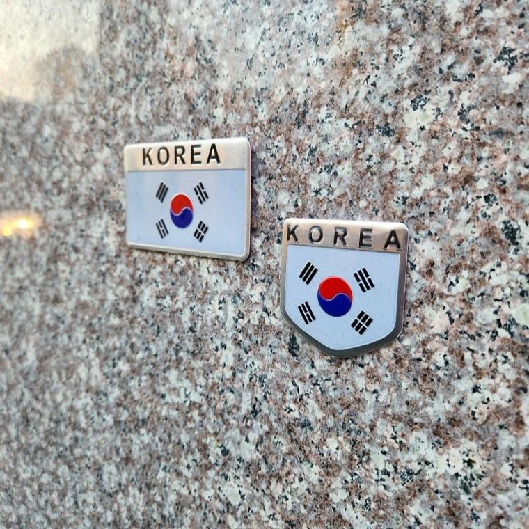 태극기 대한민국 메탈 스티커 2종 국경일
