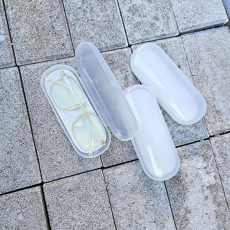 원터치 반투명 안경 하드케이스