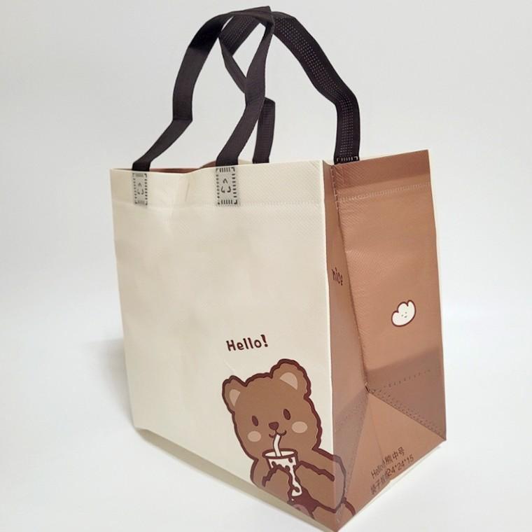 곰돌이 타포린백 선물가방 선물용 보조가방 S L