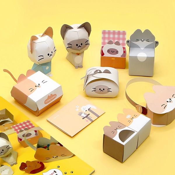 핑크풋 냥냥이 페이퍼토이 DIY 종이접기