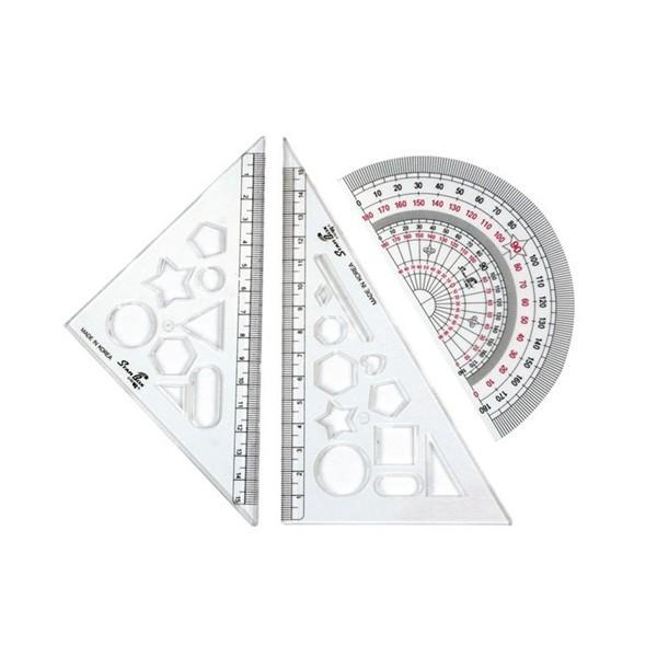 스타박스 제도 삼각자 각도기 세트