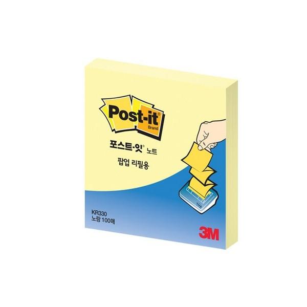 3M  노트 점착메모지 팝업 리필용 KR330 (100매)