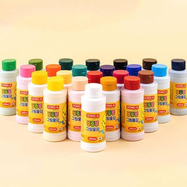 동아 노랑병아리 딩동댕 물감 대용량 200ml 단색