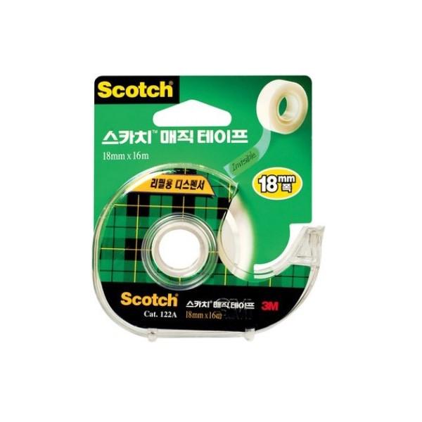 스카치 디스펜서 매직 테이프 122a 18mm x 16m