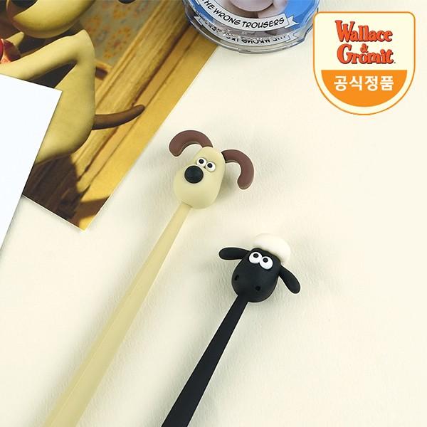 월레스와 그로밋 피규어 흔들이 중성펜 0.5mm