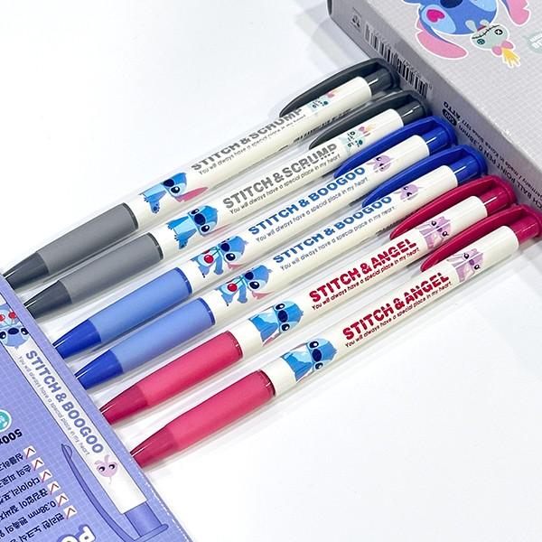 스티치 노크식 볼펜 0.38mm 색상선택 (12자루)