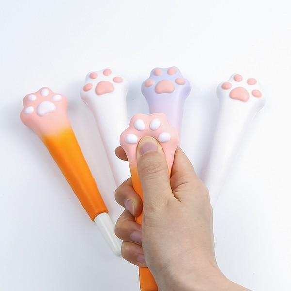 핑크풋 냥냥이 스퀴시펜 주물럭 볼펜