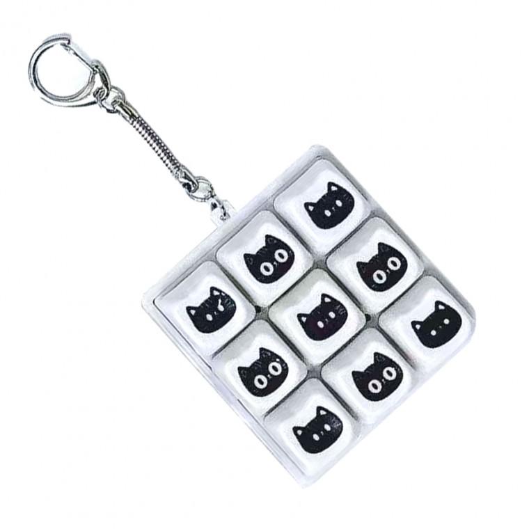9구 고양이 표정 딸깍이 키링