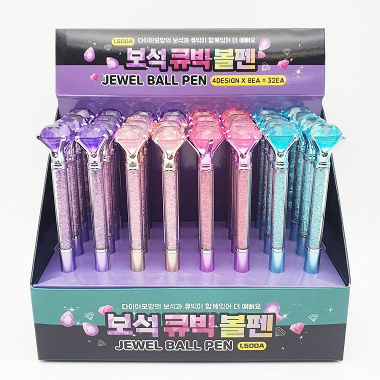 1보석큐빅볼펜 32개입 1박스