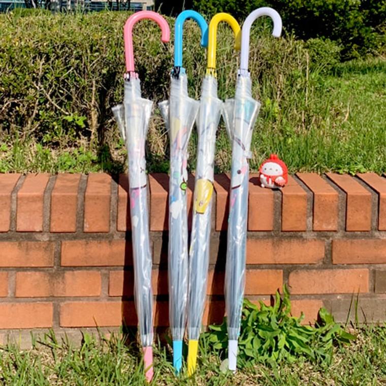 몰랑 투명 우산 2개 랜덤 - 60cm 고급 캐릭터 투명 비닐 우산