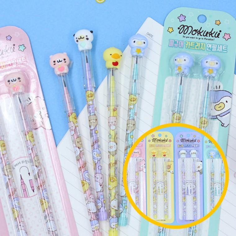 모쿠쿠 피규어 카트리지 연필세트 20개입 1박스 - 2pcs 캐릭터 선물 기념 학원 달란트 홍보