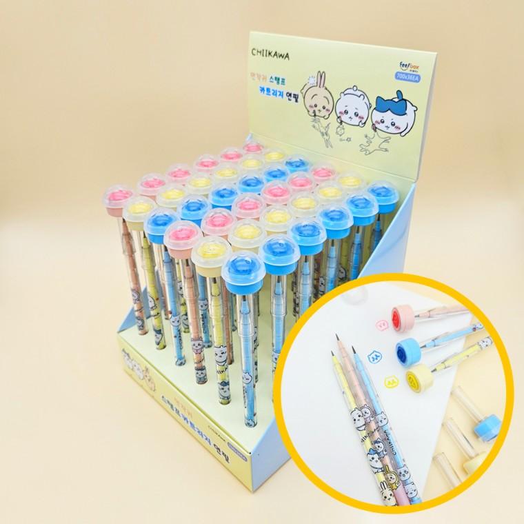 700 먼작귀 스탬프 카트리지 연필 36개입 1박스 - 도장 캐릭터 선물 기념 학원 달란트 홍보