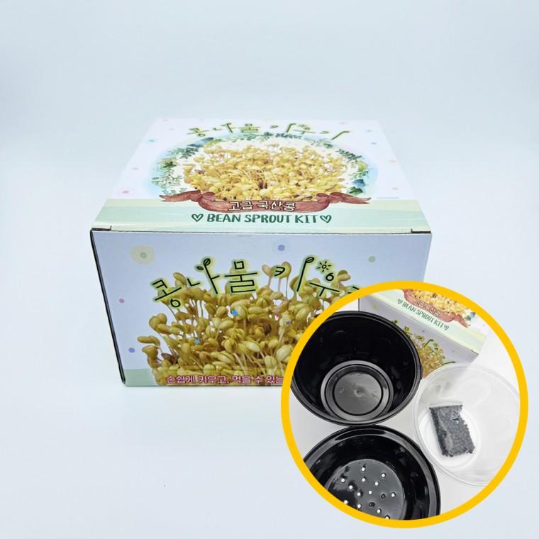 7000 콩나물 키우기 키트 8개입 1박스 - 국내산 수경재배 신선함 관찰 기르기 콩 실험 자연과학 교재