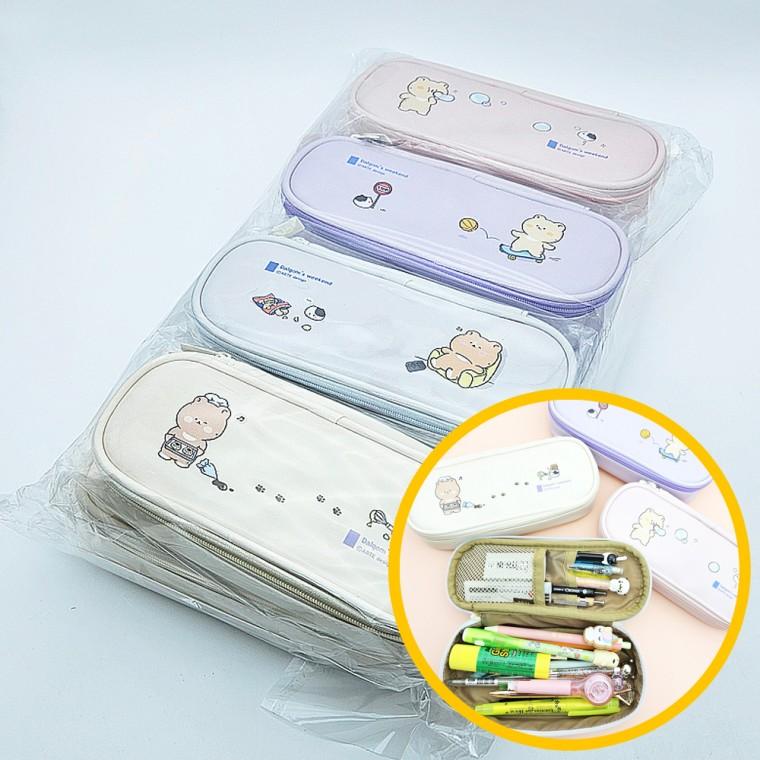 7000 달곰이의 주말 펜케이스 필통 8개묶음 - 멀티필통 다양한수납공간 학원 마켓데이