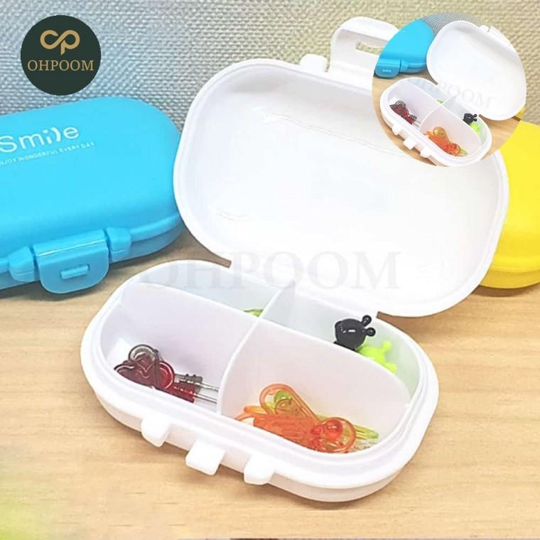 여행용약통 부품보관함 소품보관통 휴대용약케이스 휴대용알약통 휴대용 4칸 수납케이스