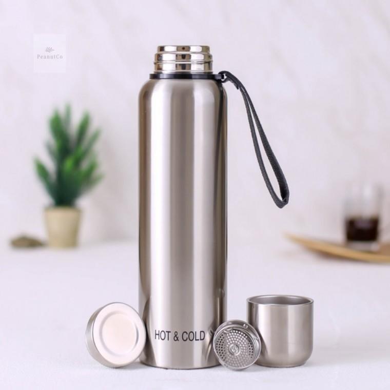 스텐 물통 등산 야외활동 대용량 보온 보냉 물병 1.5L 실버 보온보냉물통 휴대용물병 휴대용스텐물병