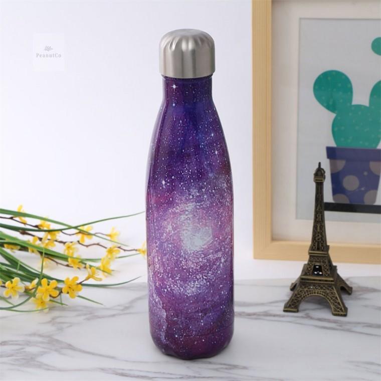 등산 물병 보온 보냉 휴대용 물통 500ml 퍼플 가벼운텀블러 운동물병 휴대용스텐물병