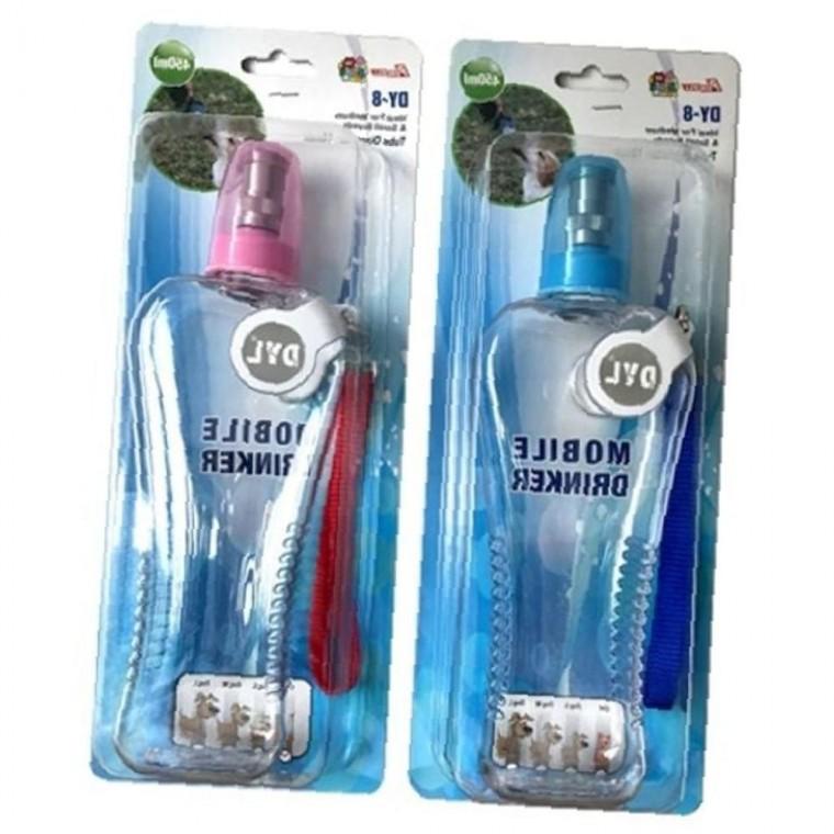 중대형견용 휴대용 강아지 물병 450ml 산책 외출 급수기
