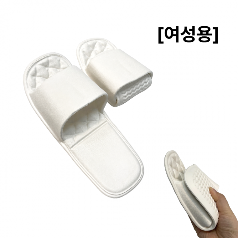 초경량 접이식 휴대용 여행용 실내화 지퍼백세트 (여성용) M