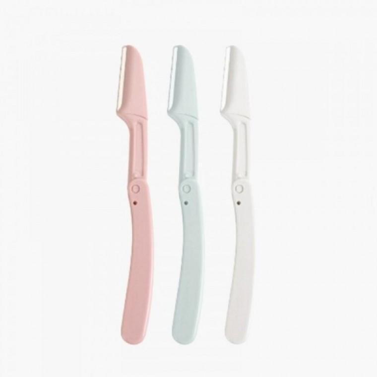 접이식 스테인레스 눈썹칼 3종 세트 휴대용 여행용 정리 미용