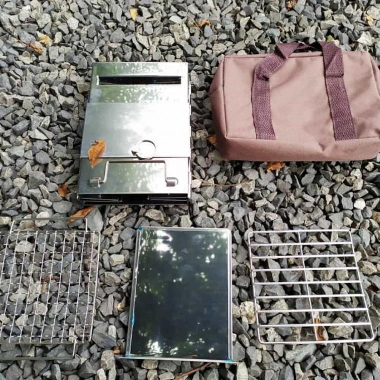 미니 사각 화롯대 휴대용 접이식 캠핑