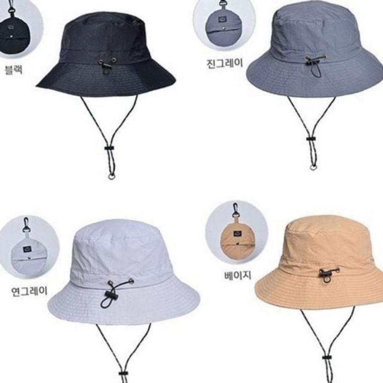 방수 버킷 햇 등산 버킷 햇 초경량 아웃도어 남녀공용 휴대용 여름 데일리버킷 스트링 코어 고프