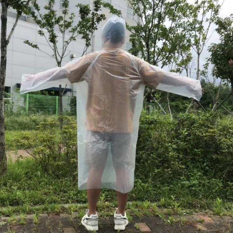 휴대용 비옷 1회용우의 코트형우의 비닐우비