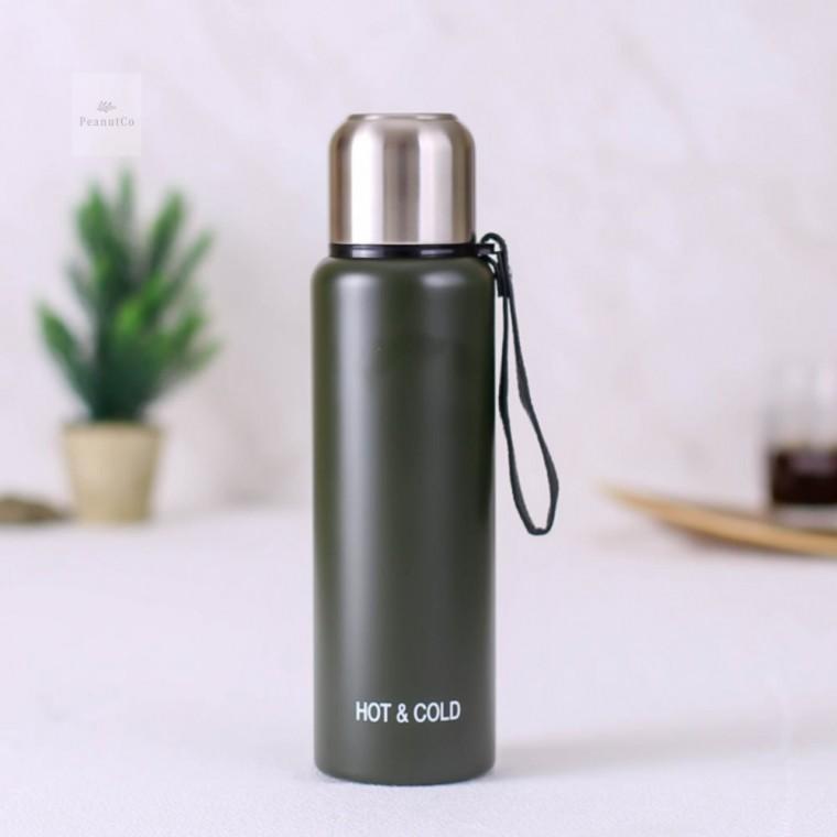 거름망 보온병 물 커피 차 보온 보냉 물병 800ml 다크그린 보온보냉병 등산용보온병 휴대용물병