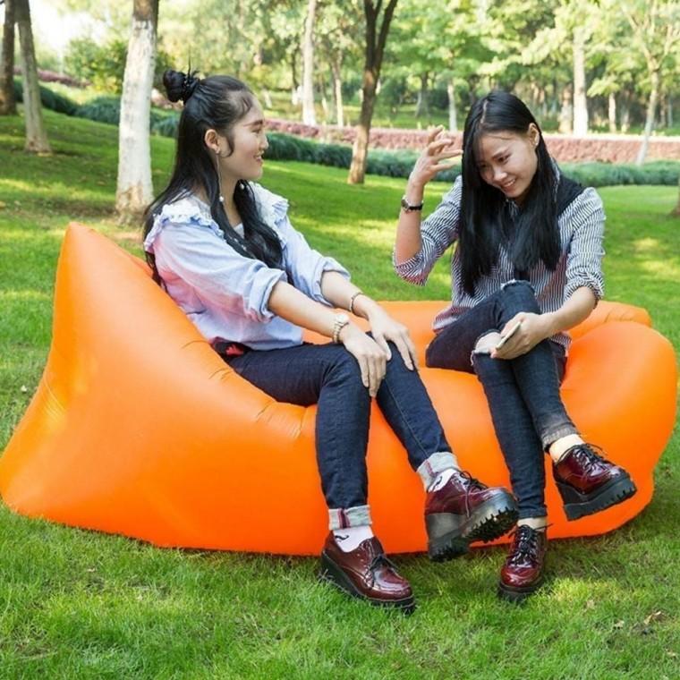 휴대용 빈백 에어베드 1인용 좌식 안락의자 캠핑 에어 소파