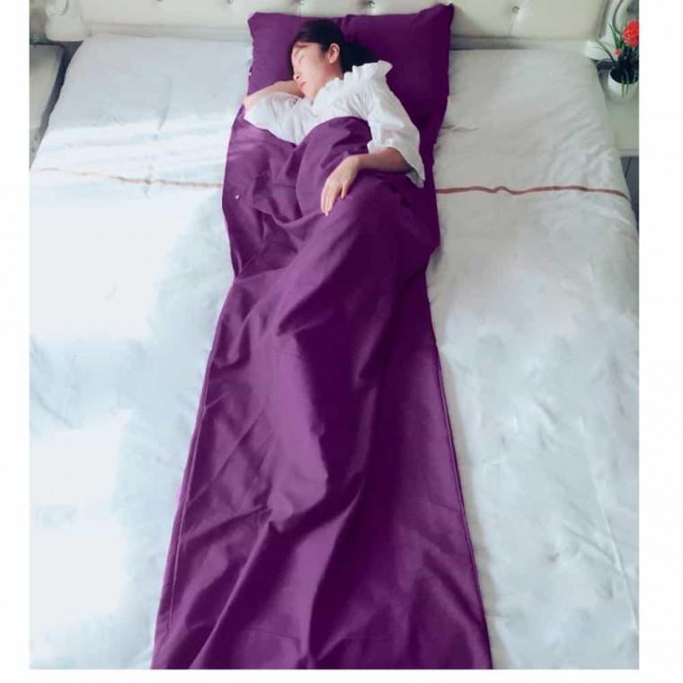 집소 퍼플 휴대용 침낭 텐트침낭 캠핑침낭 캠핑용이불