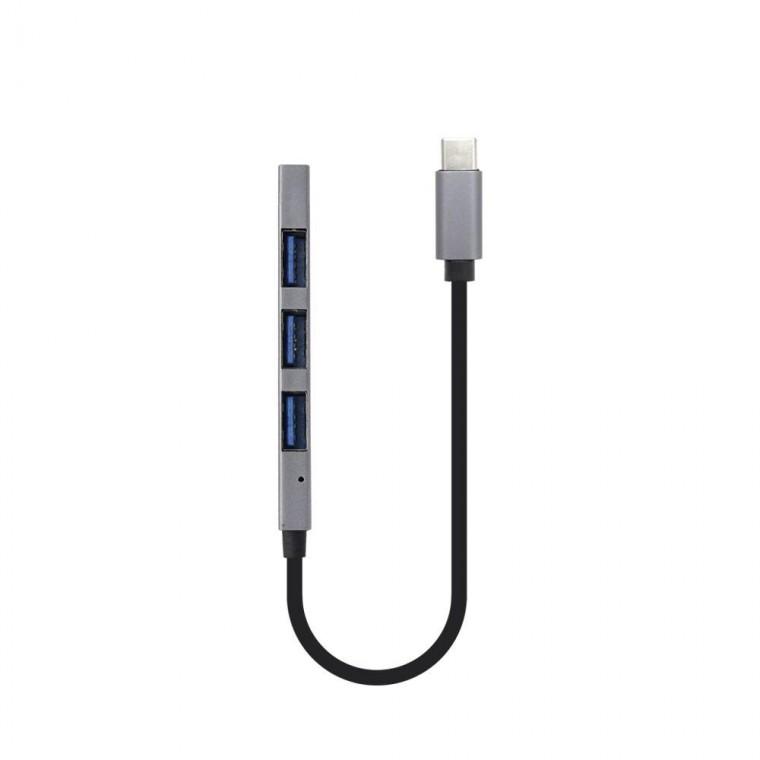 C타입 4포트 멀티허브 USB 2.0 초슬림 휴대용 확장 동시연결 마우스 키보드 노