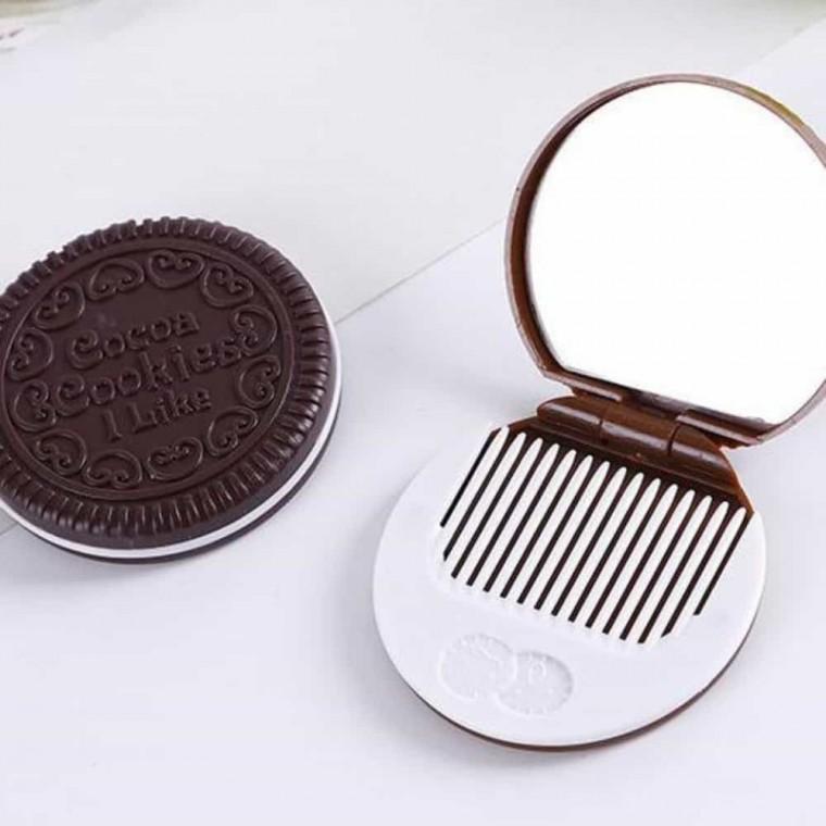 65mm 원형 거울 빗 세트 미니거울 메이크업거울 휴대용손거울