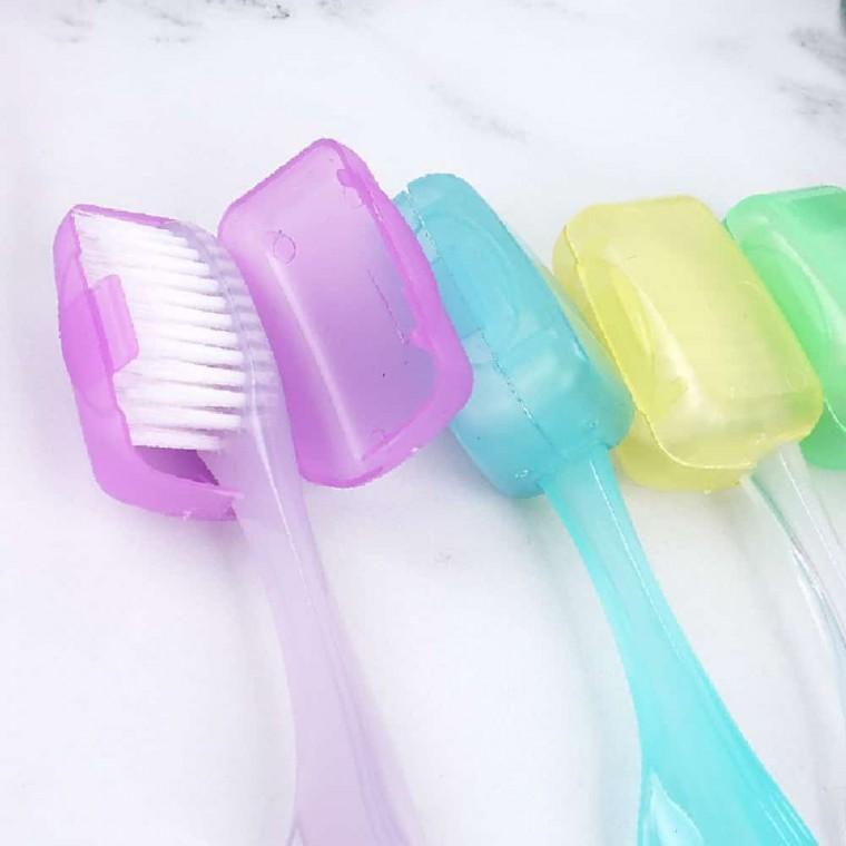 혜명마트 칫솔 헤드캡 5P 1세트 칫솔통 보관함 집게형 휴대용칫솔 어금니칫솔