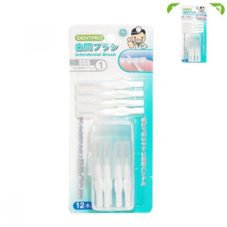 치간칫솔이쑤시개 이쑤시개 부드러운칫솔 텐트치간칫솔 휴대용치간칫솔 치간칫솔 12p cap