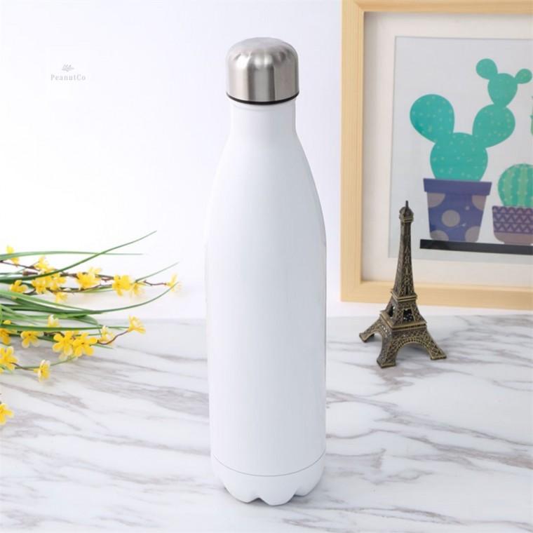 등산 물병 보온 보냉 휴대용 물통 750ml 화이트 스테인레스물통 스텐보온병 커피보온병