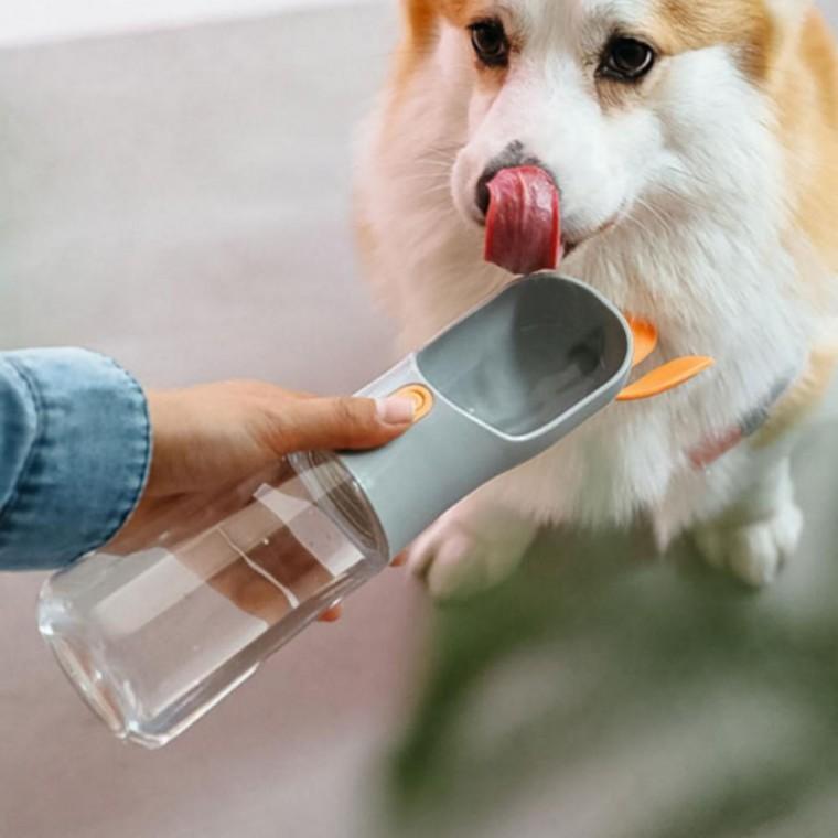 원터치 휴대용 강아지 산책 물통 텀블러 400ml 1P