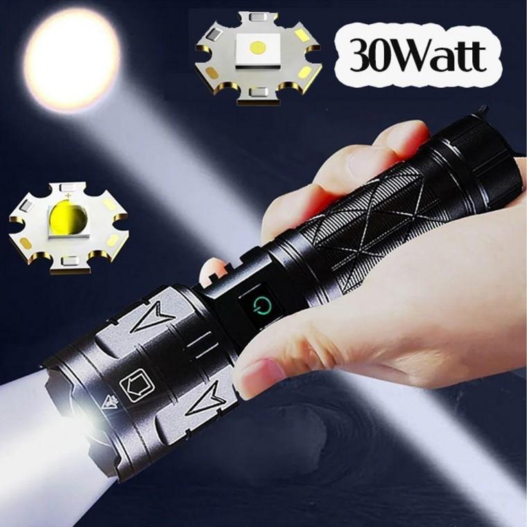30W LED 캠핑 랜턴 손전등 강력한 밝기 서치라이트 휴대용조명 낚시
