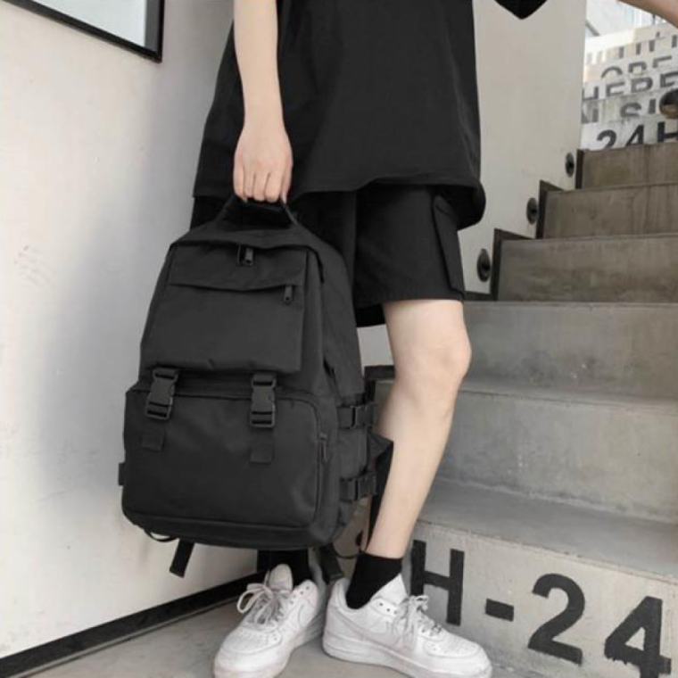 튼튼한 데일리 대학생 캐주얼 식스 버클 백팩 가방