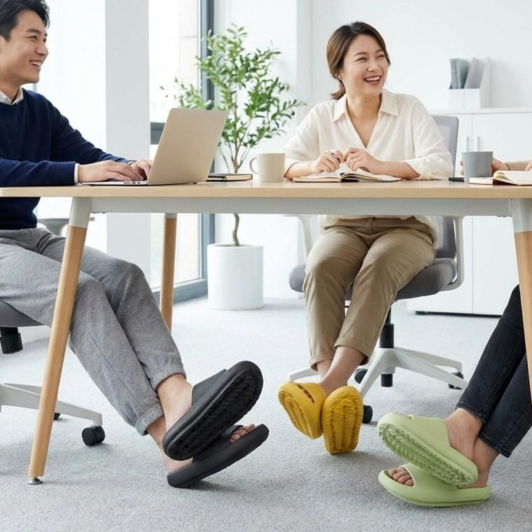 남성 사무실 회사 한강산책 발편한 푹신한 쿠션 말랑 슬리퍼